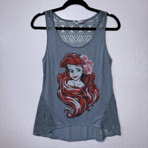 Ariel Disney Sz XL The Little Mermaid Graphic Racerback Tank Top Casual Cut Out